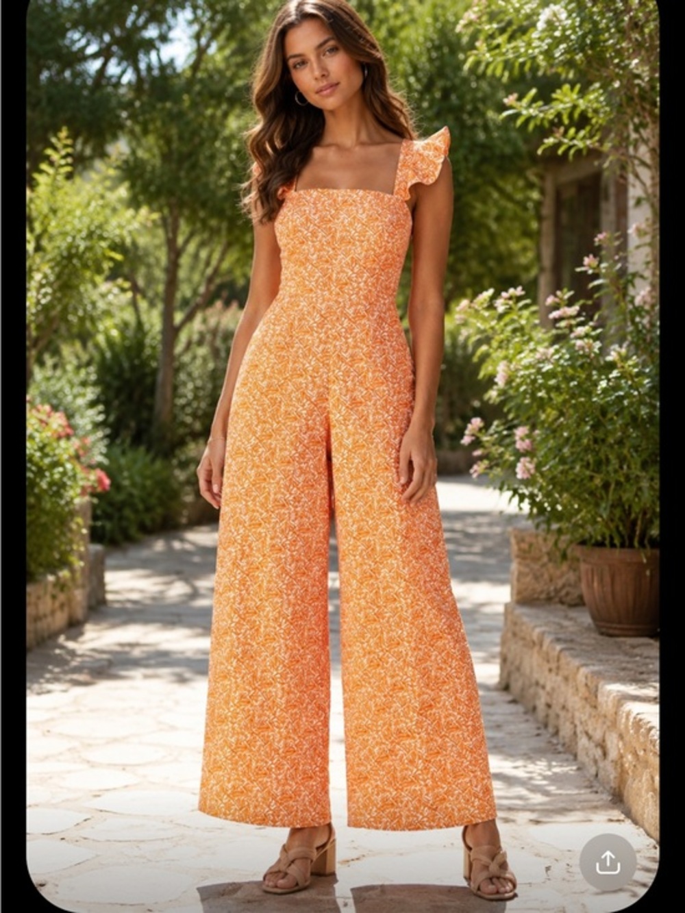 Anthropologie Hutch Orange Matchsticks Jumpsuit